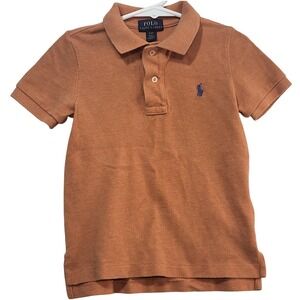 Polo Ralph Lauren Kids Orange Short Sleeve Pique Polo Shirt Size 3/3T Pony Logo